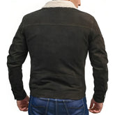 Grimes Fur Brown Suede Jacket